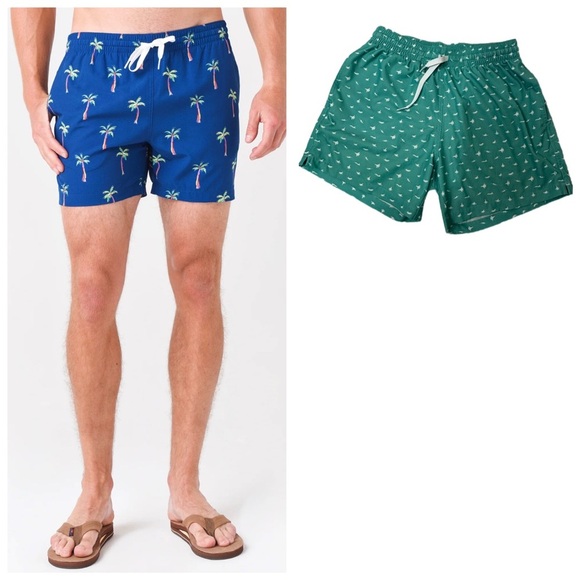 NWOT Chubbies Green Athletic Shorts with Elastic Waistband - Picture 1 of 11
